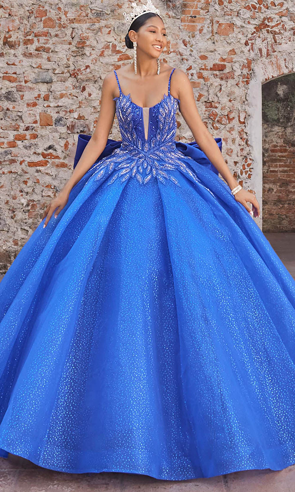 Vizcaya by Mori Lee 89541 - Plunging Neckline Oversized Bow Ballgown Ball Gowns