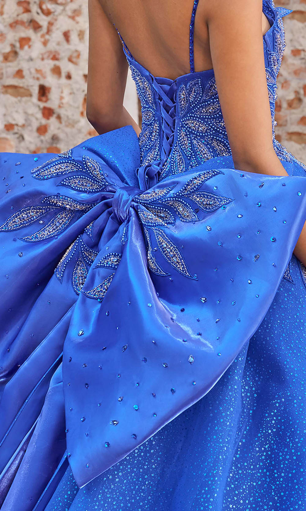 Vizcaya by Mori Lee 89541 - Plunging Neckline Oversized Bow Ballgown Ball Gowns