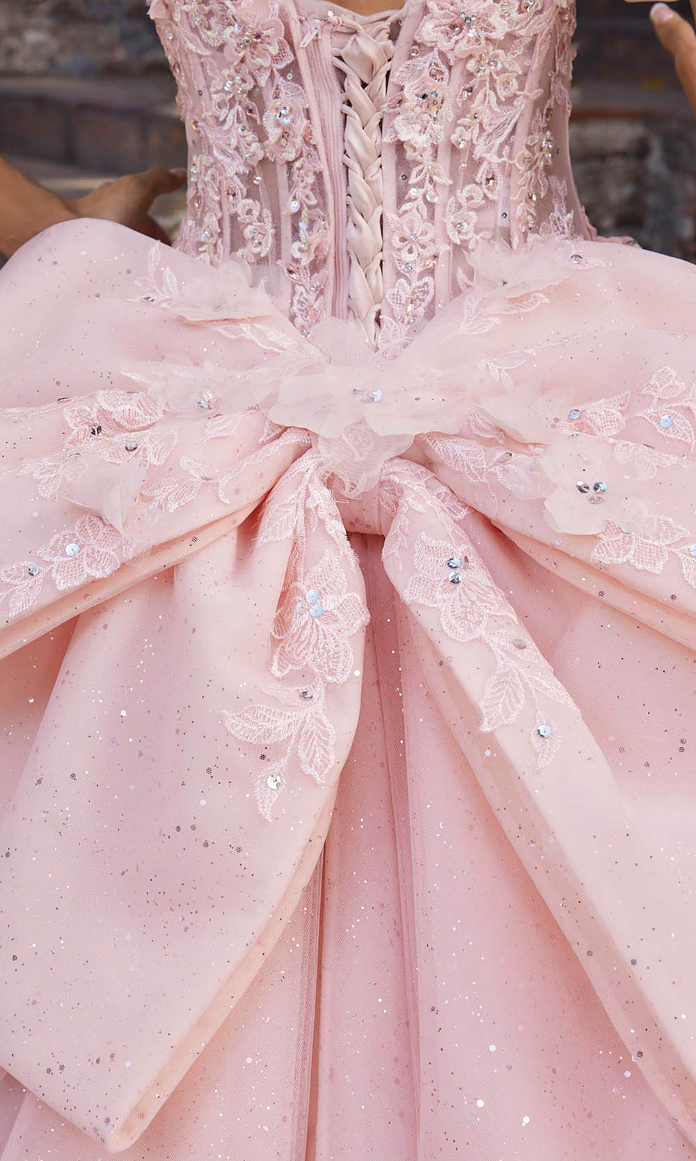 Vizcaya by Mori Lee 89542 - Puff Sleeve Floral Applique Ballgown Ball Gowns