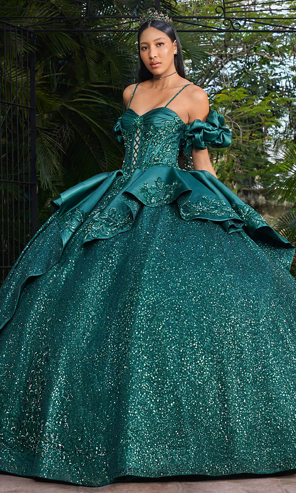 Vizcaya by Mori Lee 89543 - Spaghetti Strap Overskirt Ballgown Ball Gowns