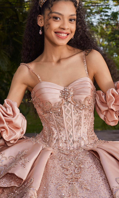 Vizcaya by Mori Lee 89543 - Spaghetti Strap Overskirt Ballgown Ball Gowns