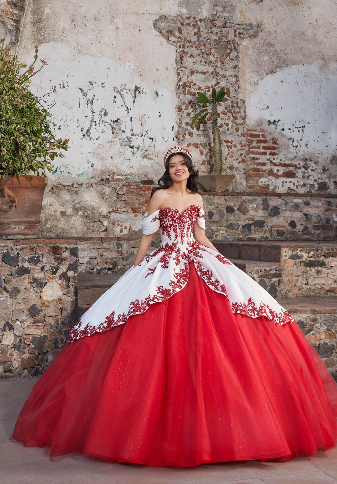 Vizcaya by Mori Lee 89544 - Sweetheart Embellished Glitter Tulle Gown Ball Gowns