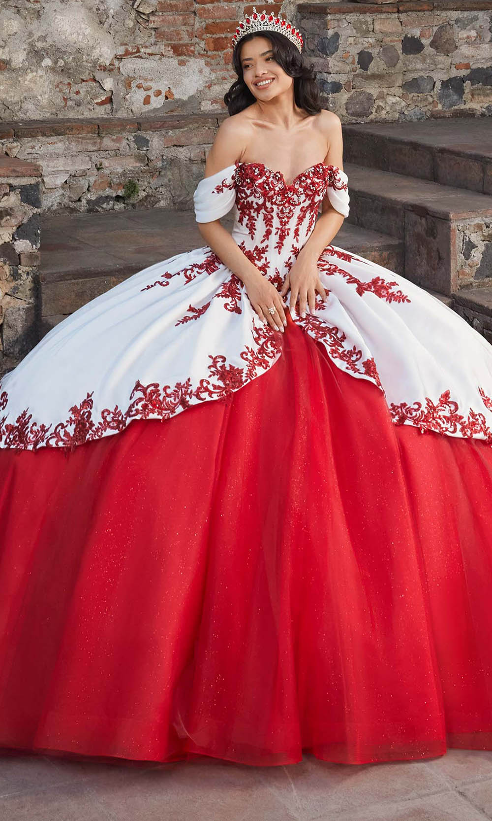 Vizcaya by Mori Lee 89544 - Sweetheart Embellished Glitter Tulle Gown Ball Gowns