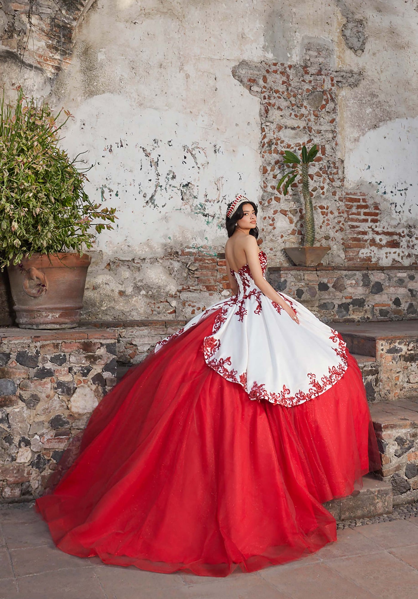 Vizcaya by Mori Lee 89544 - Sweetheart Embellished Glitter Tulle Gown Ball Gowns