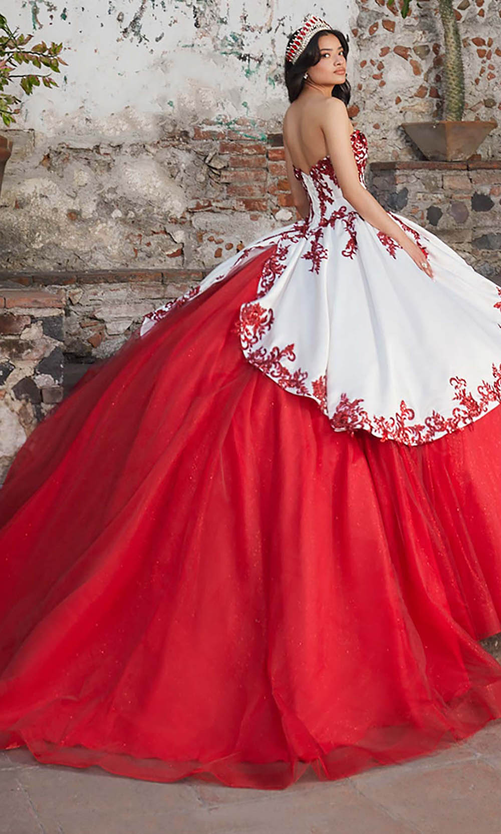 Vizcaya by Mori Lee 89544 - Sweetheart Embellished Glitter Tulle Gown Ball Gowns