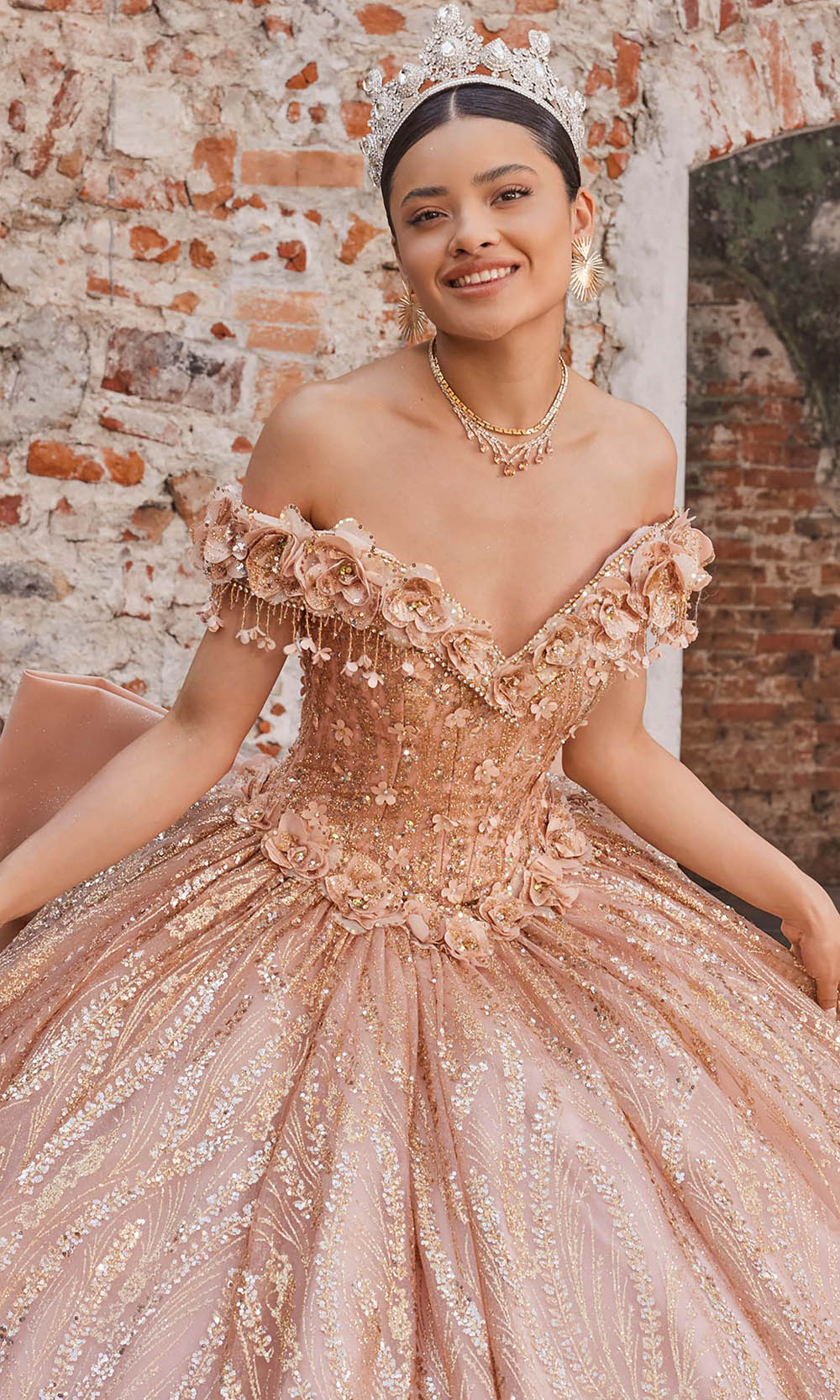 Vizcaya by Mori Lee 89547 - Off Shoulder Fringe Accent Ballgown Quinceanera Dresses