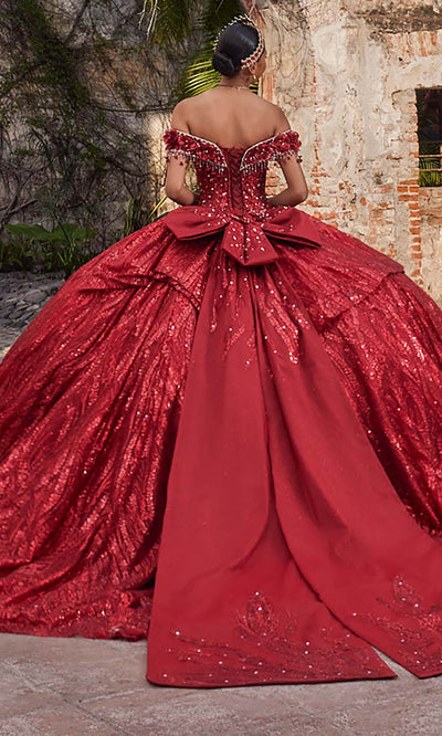 Vizcaya by Mori Lee 89547 - Off Shoulder Fringe Accent Ballgown Quinceanera Dresses