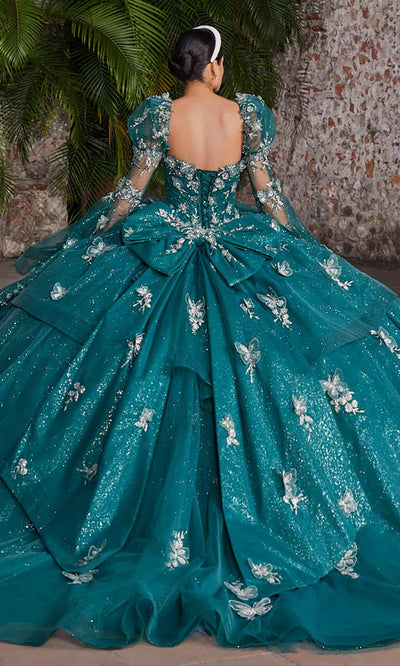 Vizcaya by Mori Lee 89548 - Long Puff Sleeve Applique Ballgown Quinceanera Dresses