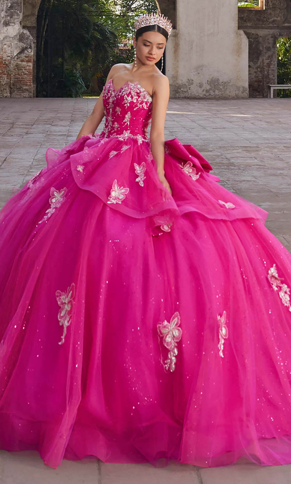 Vizcaya by Mori Lee 89548 - Long Puff Sleeve Applique Ballgown Quinceanera Dresses