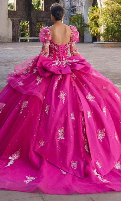 Vizcaya by Mori Lee 89548 - Long Puff Sleeve Applique Ballgown Quinceanera Dresses