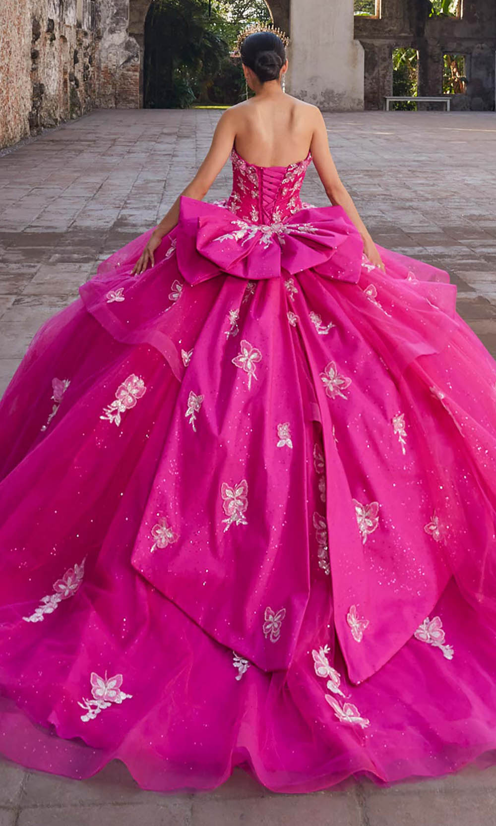 Vizcaya by Mori Lee 89548 - Long Puff Sleeve Applique Ballgown Quinceanera Dresses