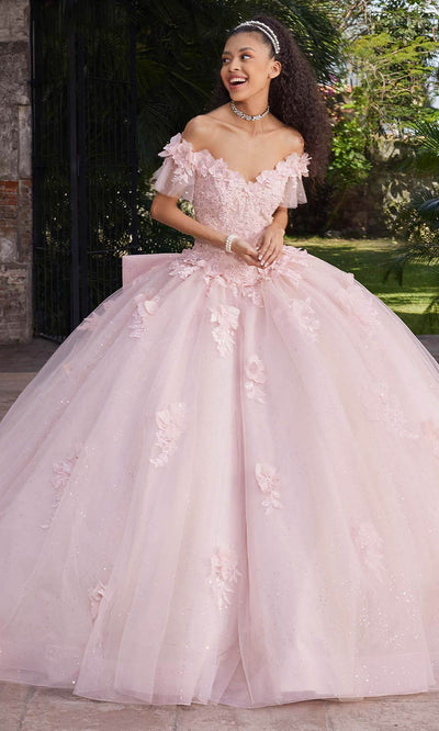 Vizcaya by Mori Lee 89549 - Glitter Tulle Ballgown with Rosettes Ball Gowns