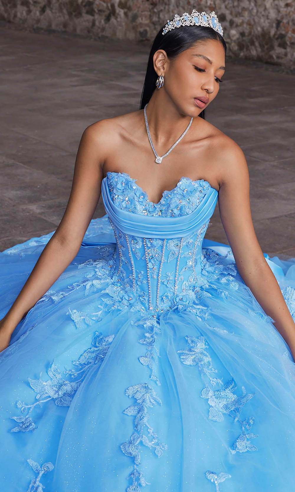 Vizcaya by Mori Lee 89551 - Sweetheart Tulle Ballgown with Embroidery Quinceanera Dresses