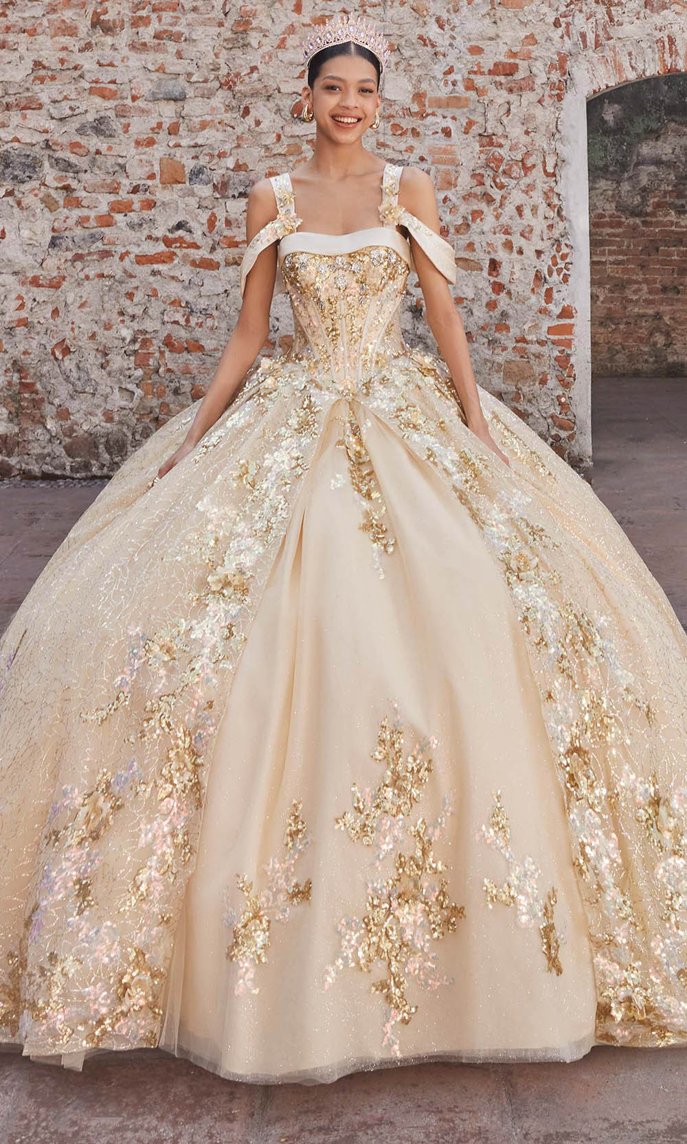 Vizcaya by Mori Lee 89552 - Corset Bodice Sequin Quinceanera Gown Ball Gowns