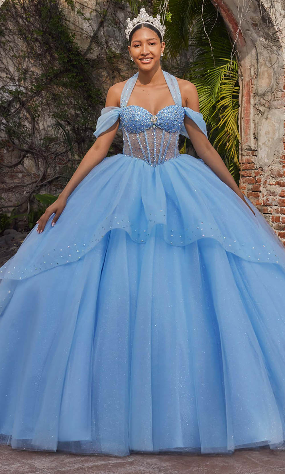 Vizcaya by Mori Lee 89554 - Peplum Overlay Sweetheart Ballgown Ball Gowns