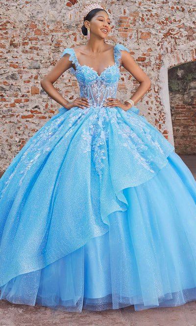 Vizcaya by Mori Lee 89555 - Glitter Tulle Illusion Corset Ballgown Ball Gowns