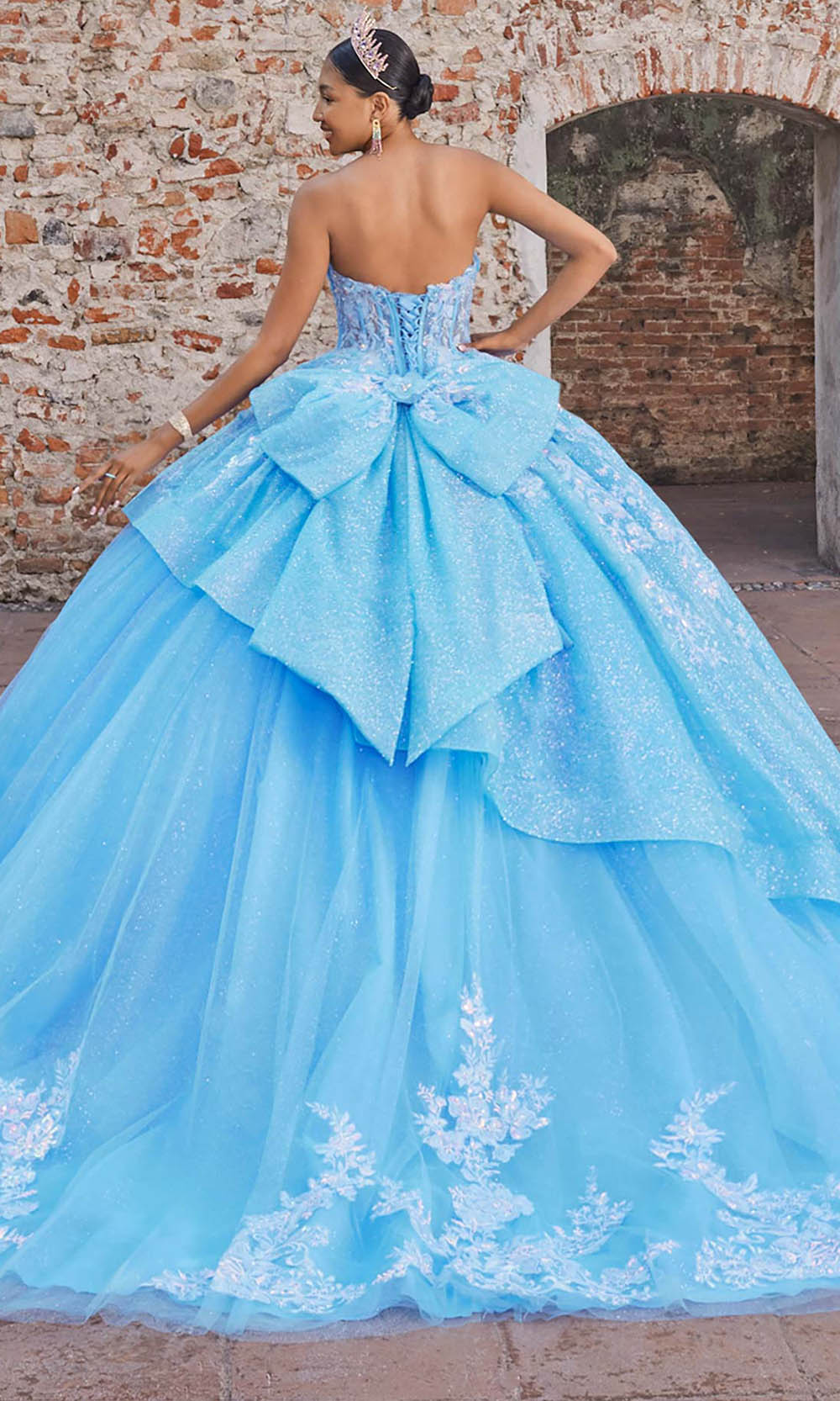 Vizcaya by Mori Lee 89555 - Glitter Tulle Illusion Corset Ballgown Ball Gowns