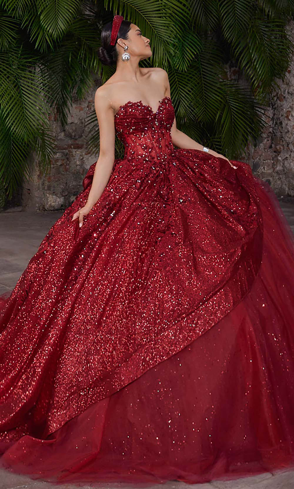 Vizcaya by Mori Lee 89555 - Glitter Tulle Illusion Corset Ballgown Ball Gowns