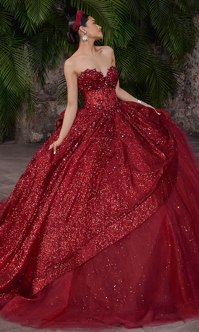Vizcaya by Mori Lee 89555 - Glitter Tulle Illusion Corset Ballgown Ball Gowns