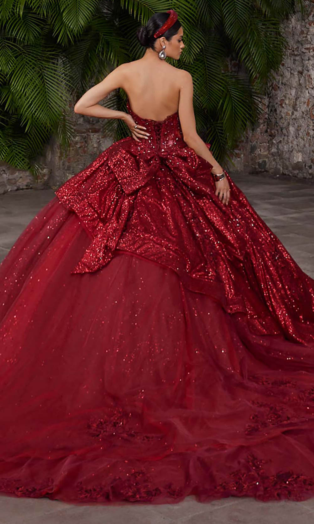 Vizcaya by Mori Lee 89555 - Glitter Tulle Illusion Corset Ballgown Ball Gowns