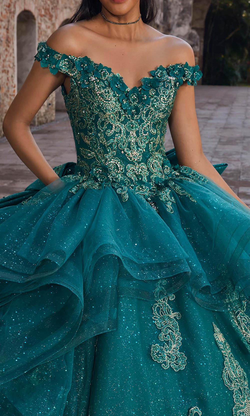 Vizcaya by Mori Lee 89556 - Off Shoulder Ballgown with Ruffle Skirt Ball Gowns