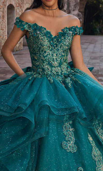 Vizcaya by Mori Lee 89556 - Off Shoulder Ballgown with Ruffle Skirt Ball Gowns