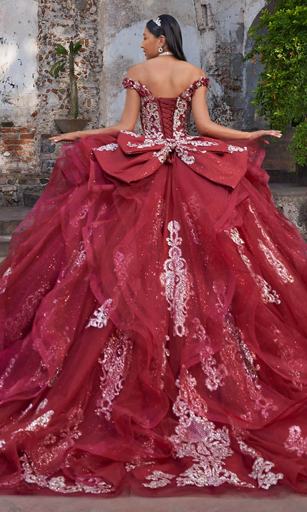 Vizcaya by Mori Lee 89556 - Off Shoulder Ballgown with Ruffle Skirt Ball Gowns