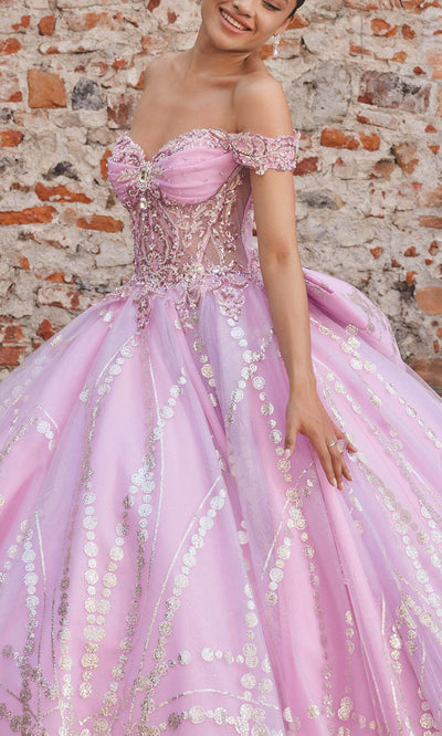 Vizcaya by Mori Lee 89557 - Sheer Corset Off Shoulder Quince Gown Ball Gowns