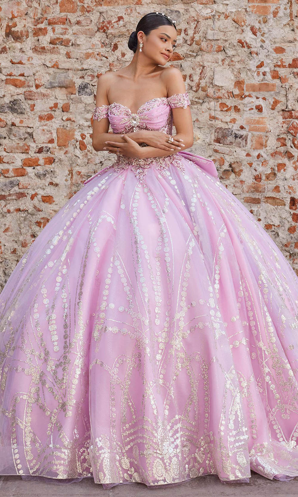 Vizcaya by Mori Lee 89557 - Sheer Corset Off Shoulder Quince Gown Ball Gowns