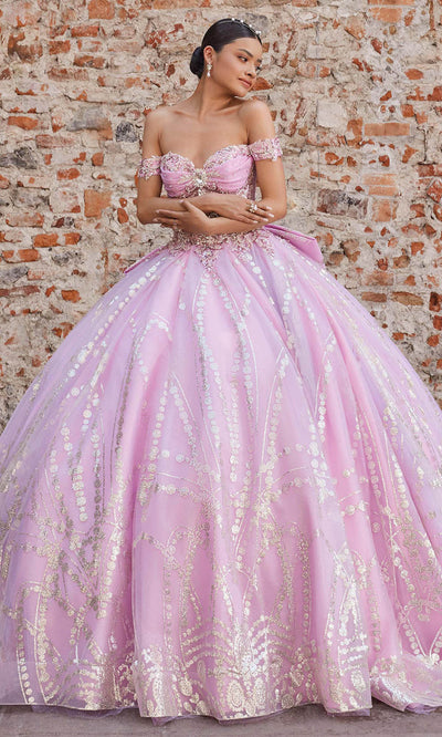 Vizcaya by Mori Lee 89557 - Sheer Corset Off Shoulder Quince Gown Ball Gowns