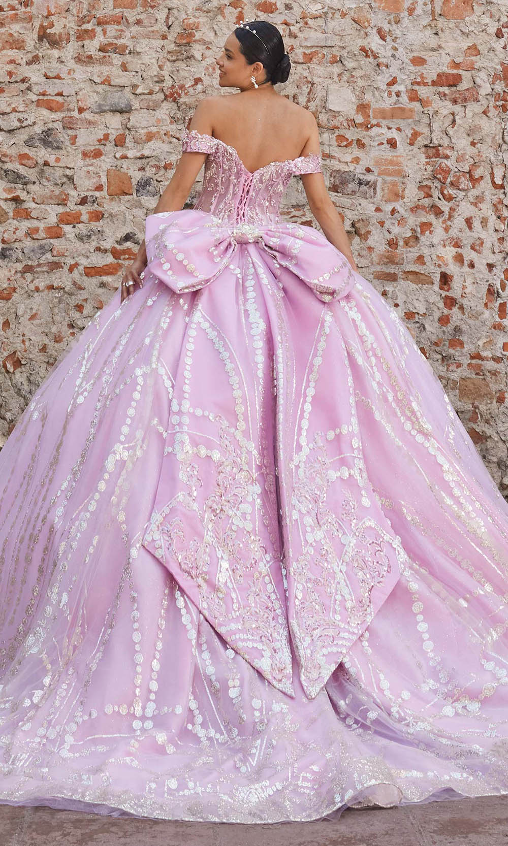 Vizcaya by Mori Lee 89557 - Sheer Corset Off Shoulder Quince Gown Ball Gowns