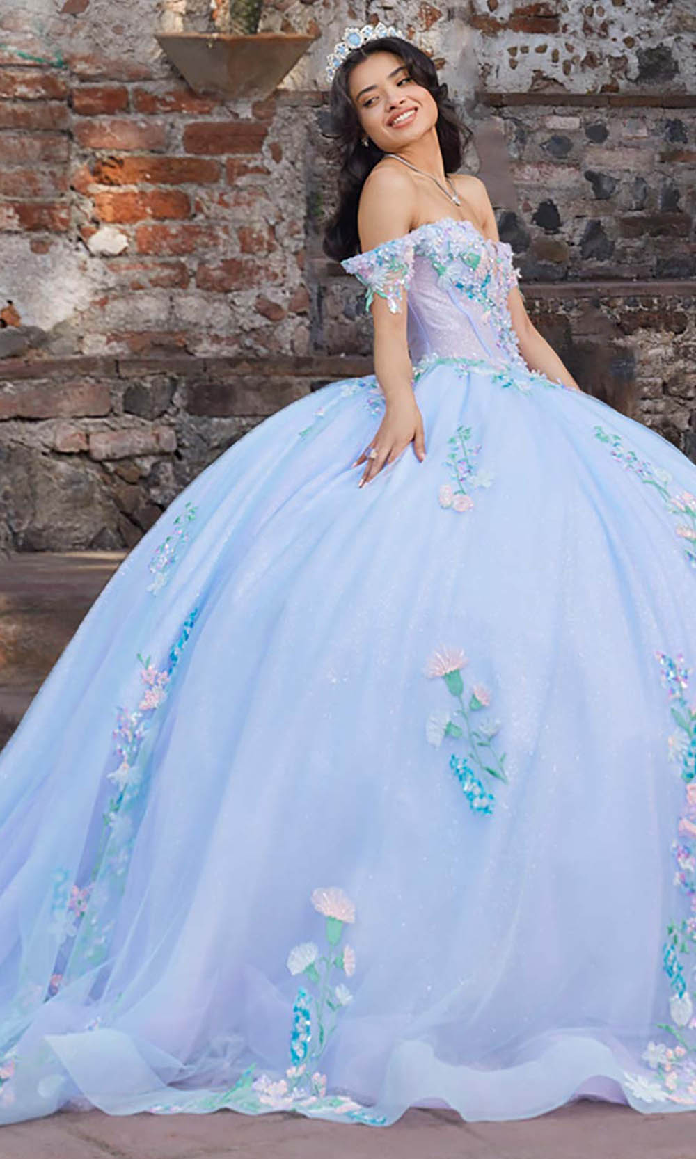 Vizcaya by Mori Lee 89560 - Floral Embellished Sweetheart Basque Gown Ball Gowns