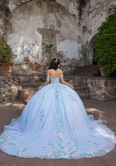 Vizcaya by Mori Lee 89560 - Floral Embellished Sweetheart Basque Gown Ball Gowns