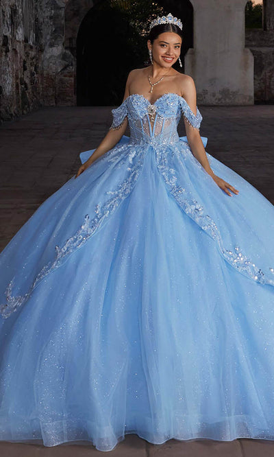 Vizcaya by Mori Lee 89561 - Oversized Bow Sweetheart Glitter Ballgown Ball Gowns