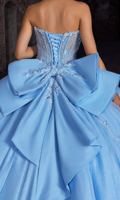 Vizcaya by Mori Lee 89561 - Oversized Bow Sweetheart Glitter Ballgown Ball Gowns