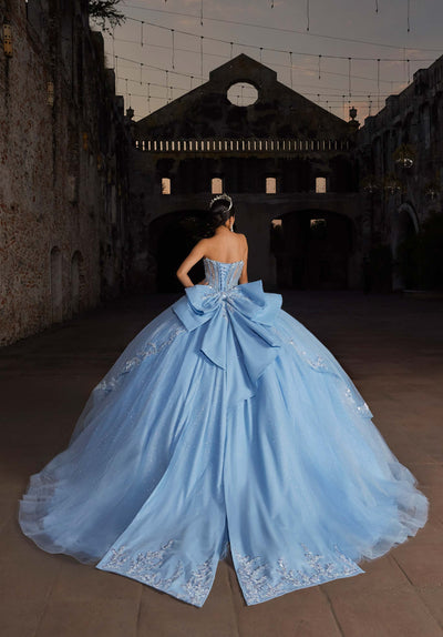 Vizcaya by Mori Lee 89561 - Oversized Bow Sweetheart Glitter Ballgown Ball Gowns
