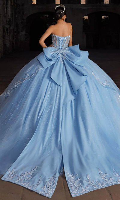 Vizcaya by Mori Lee 89561 - Oversized Bow Sweetheart Glitter Ballgown Ball Gowns