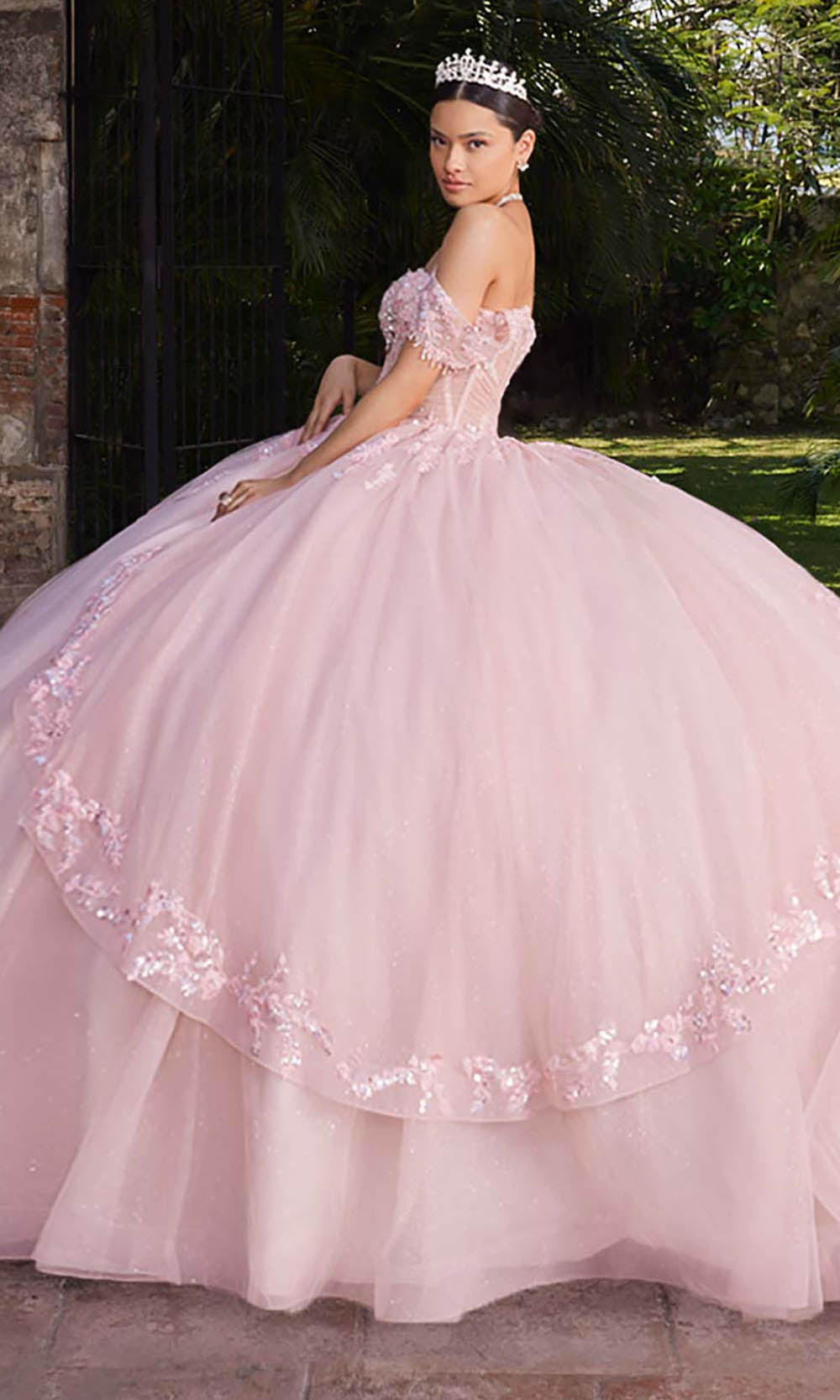 Vizcaya by Mori Lee 89561 - Oversized Bow Sweetheart Glitter Ballgown Ball Gowns