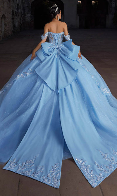 Vizcaya by Mori Lee 89561 - Oversized Bow Sweetheart Glitter Ballgown Ball Gowns