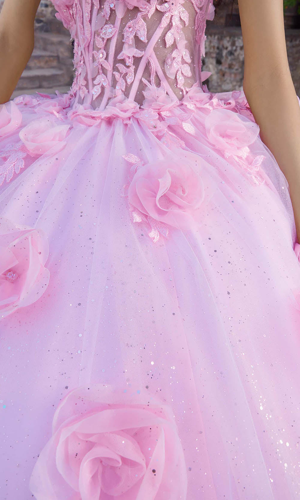 Vizcaya by Mori Lee 89562 - Sheer Midriff Halter Floral Ballgown Ball Gowns