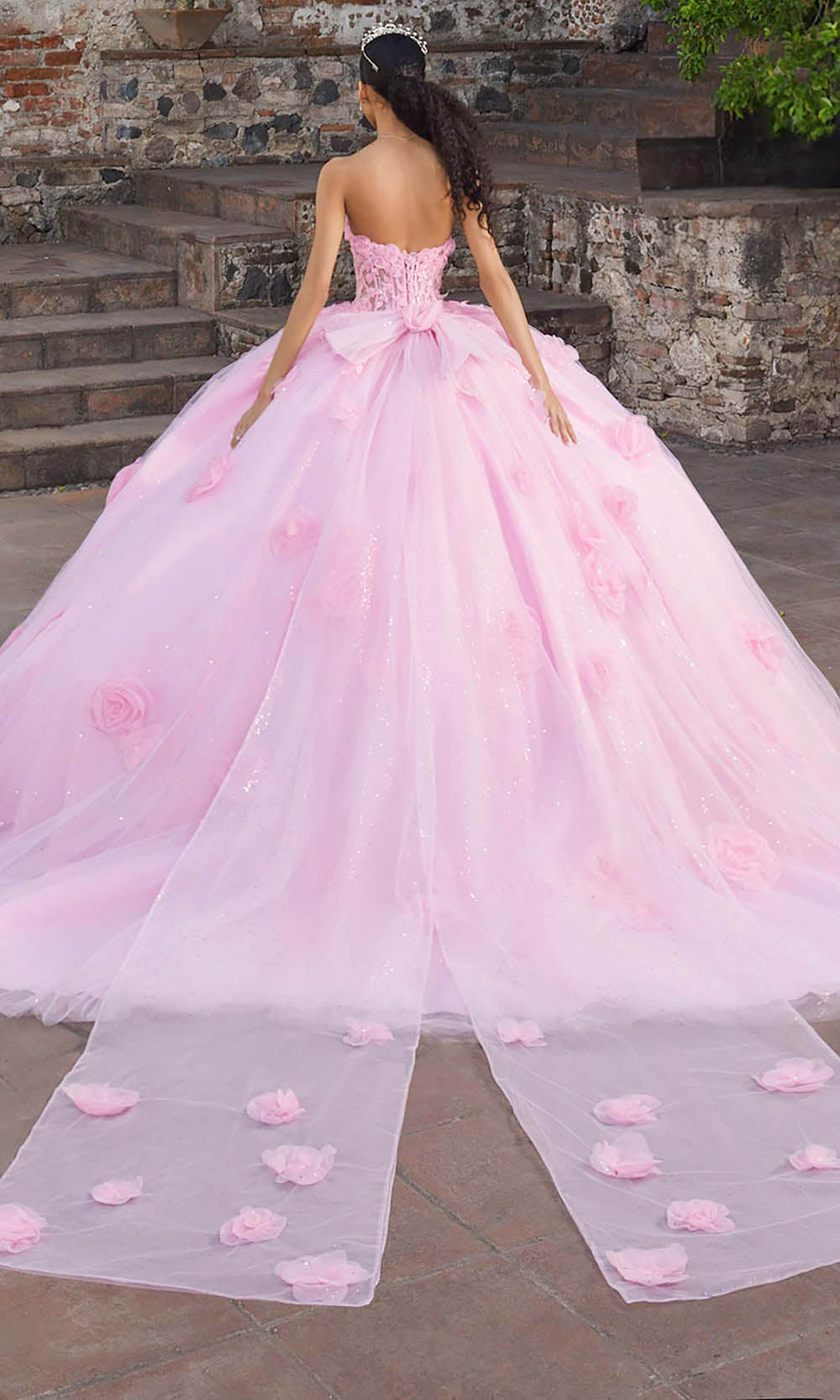 Vizcaya by Mori Lee 89562 - Sheer Midriff Halter Floral Ballgown Ball Gowns