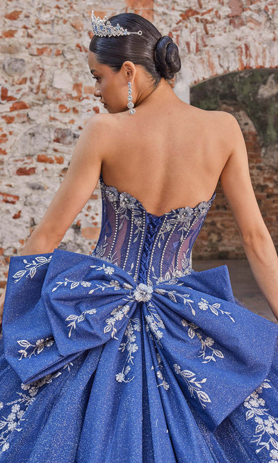 Vizcaya by Mori Lee 89563 - Sweetheart Basque Waist Ballgown with Bow Ball Gowns