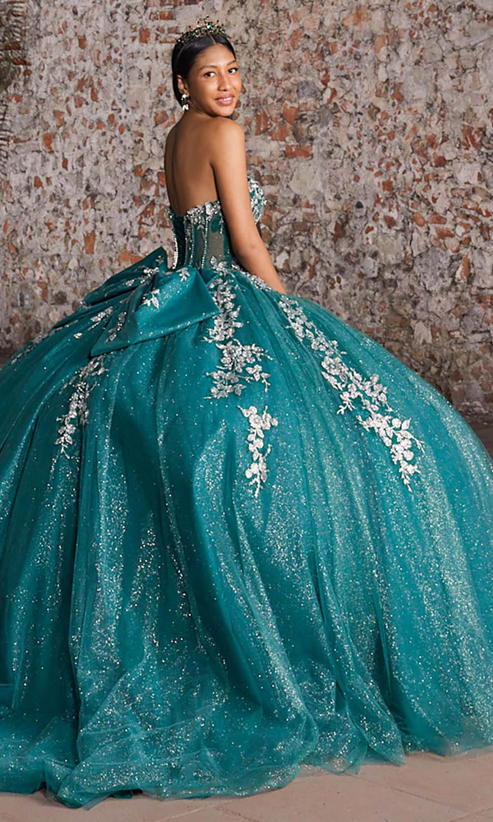 Vizcaya by Mori Lee 89563 - Sweetheart Basque Waist Ballgown with Bow Ball Gowns