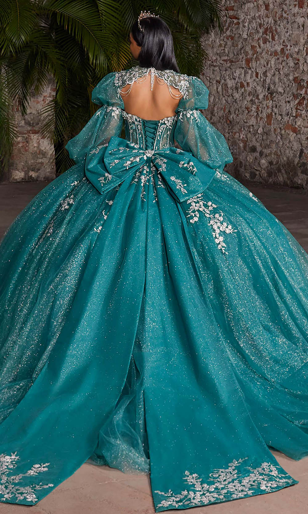 Vizcaya by Mori Lee 89563 - Sweetheart Basque Waist Ballgown with Bow Ball Gowns