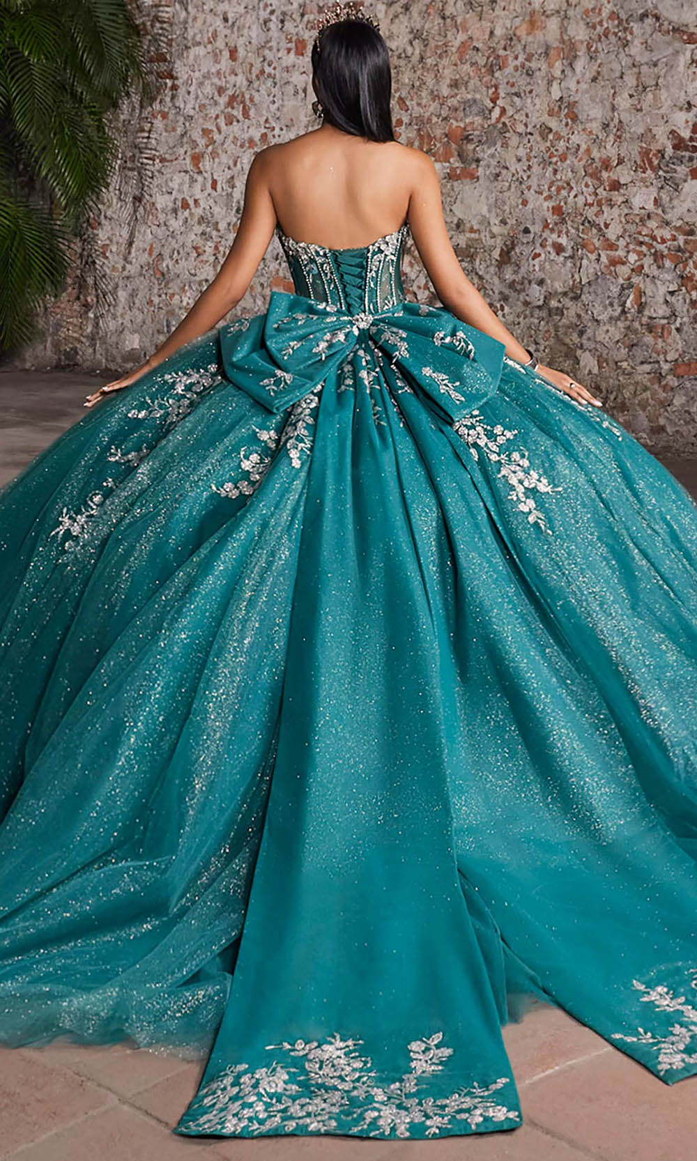 Vizcaya by Mori Lee 89563 - Sweetheart Basque Waist Ballgown with Bow Ball Gowns