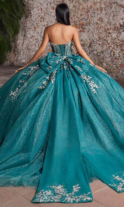 Vizcaya by Mori Lee 89563 - Sweetheart Basque Waist Ballgown with Bow Ball Gowns