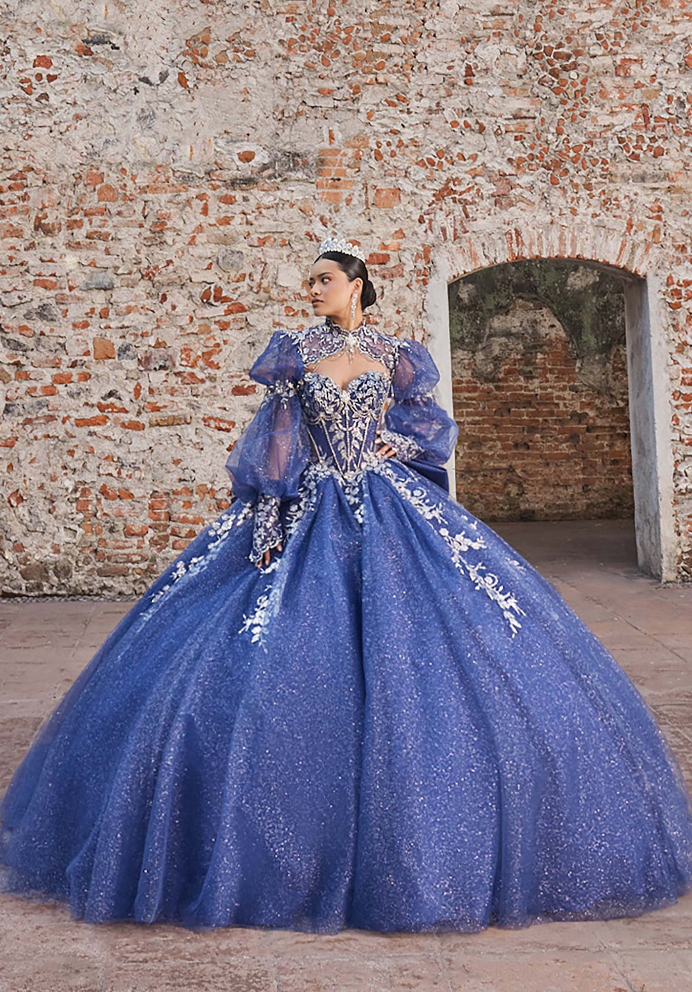 Vizcaya by Mori Lee 89563 - Sweetheart Basque Waist Ballgown with Bow Ball Gowns