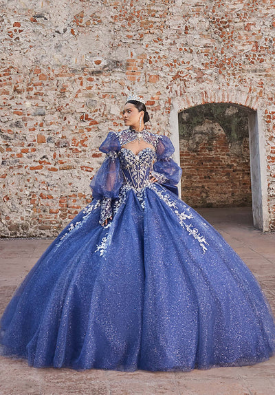 Vizcaya by Mori Lee 89563 - Sweetheart Basque Waist Ballgown with Bow Ball Gowns