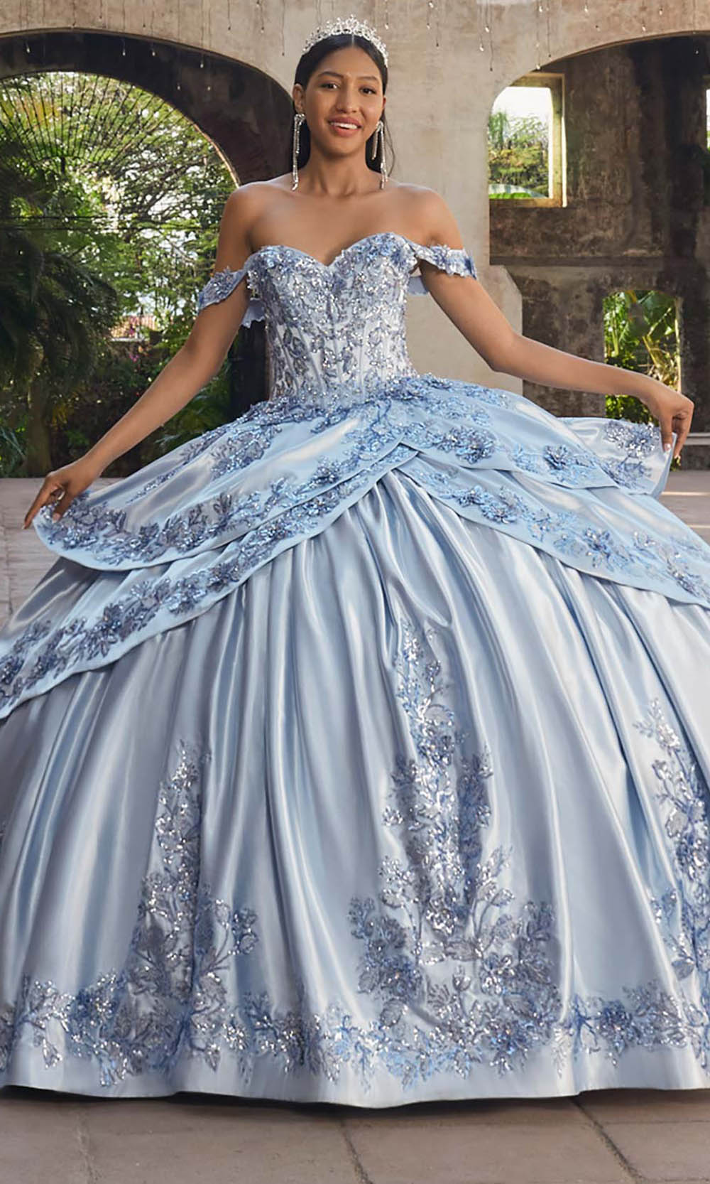 Vizcaya by Mori Lee 89564 - Beaded Sequin Ballgown with Bolero Ball Gowns