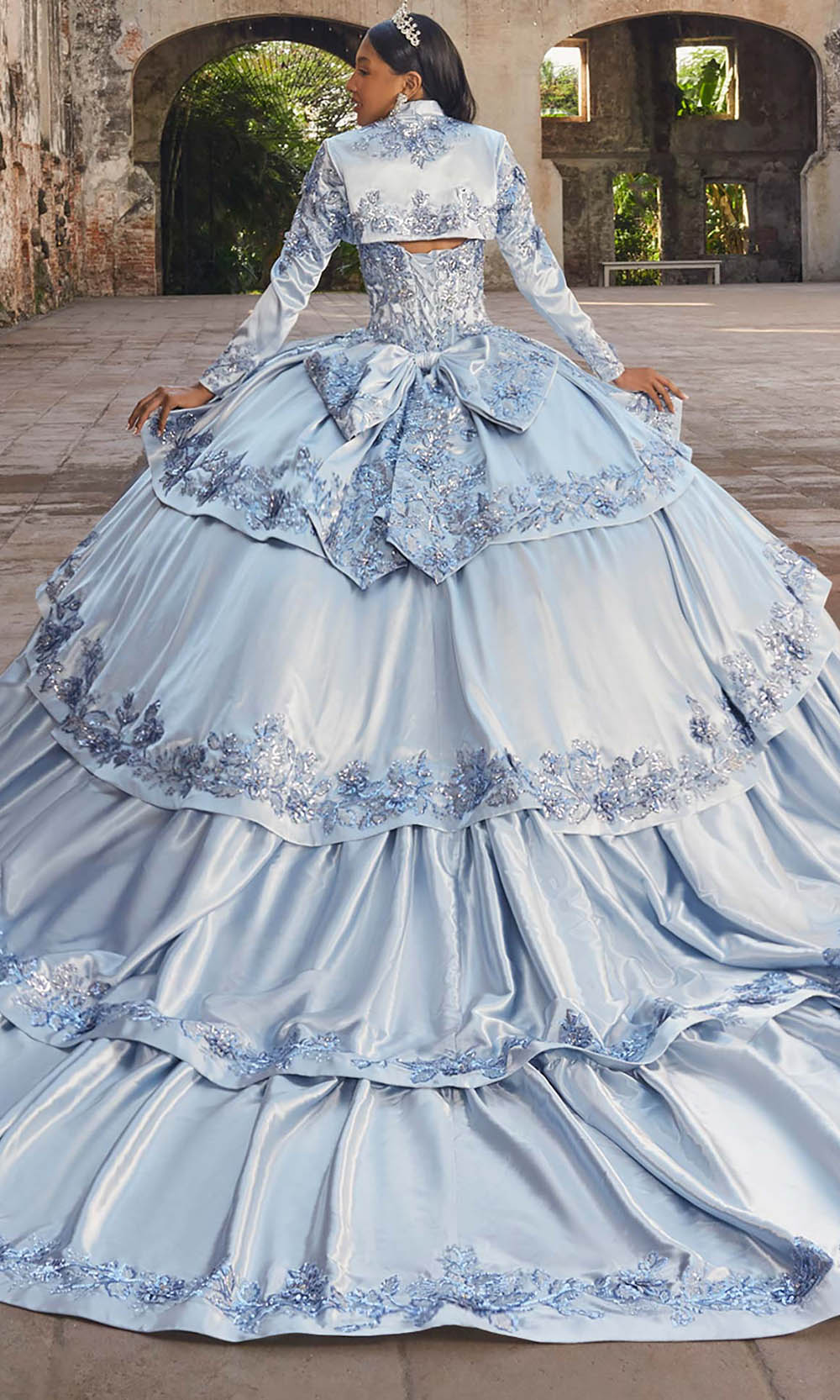 Vizcaya by Mori Lee 89564 - Beaded Sequin Ballgown with Bolero Ball Gowns